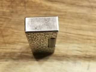 Dunhill Silver Finish Lighter with Bark Pattern Rollagas Swiss Made 3