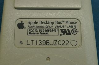 Apple Desktop Bus Mouse Apple IIGS G5431 LT139BJZC22 2