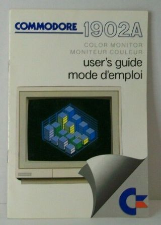 Vintage Commodore 1902a Color Monitor Users Guide