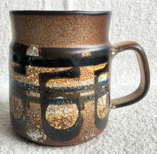 Vintage Israel Lapid Modernist Mid Century Mug Cup Ceramic Pottery Hand Painted