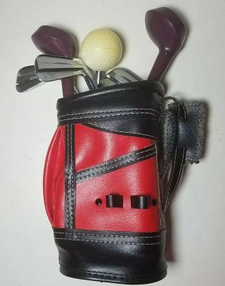 Golf Caddy Mini Bag,  Wine Liquor Alcohol Beverage Accessories Red Tote Cork