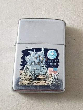 Zippo Cigarette Lighter 1969 Moon Landing Lander Town And Country Style