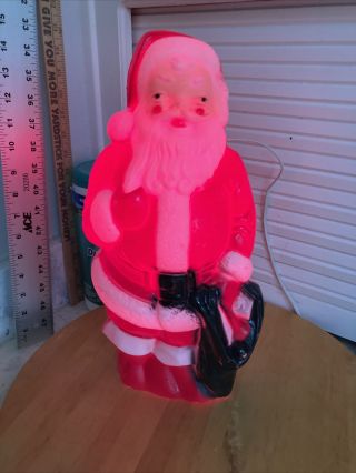 Vintage 1960’s Indoor Light Up Santa Claus Plug In Bulb Empire Made In Usa