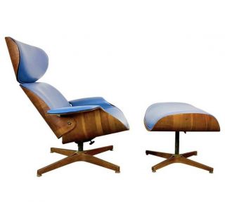 Midcentury Modern Mr.  Chair Lounge And Ottoman By George Mulhauser For Plycraft
