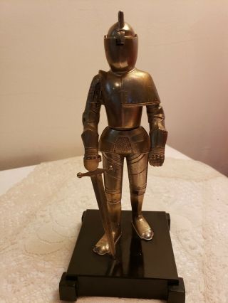 Rare Unique Vintage Weltzunder German Knight In Armor Table Lighter
