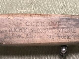 Vintage Advertising Scythe Sharpening Stone George ' s Army Navy Store York,  PA 2