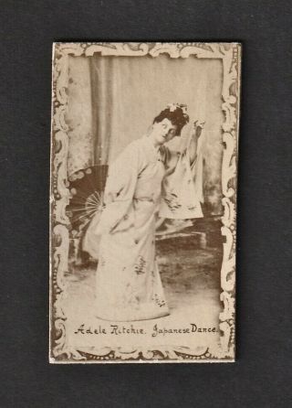 Rare N275 Dances: Adele Ritchie: Lorillard Green Turtle Cigarette Card 1888