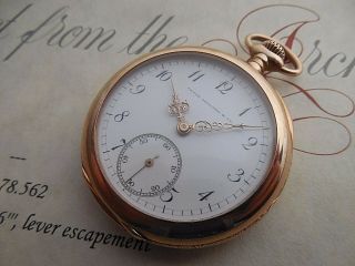 Early 1887 14k Solid Gold Antique Patek Philippe 18 Jewels Archives Paper Runs