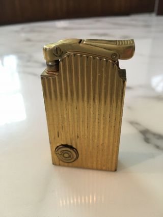 Vintage Gold Flam (e) Song Music Box Cigarette Lighter - Switzerland Swiss