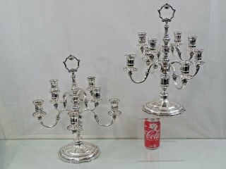 MARIO BUCCELLATI STERLING SILVER pair CANDELABRAS HAND WROUGHT / HAMMERED Italy 4