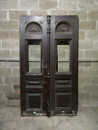 Antique Carved Cherry Double Entrance French Doors 47.  5 X 83 Salvage