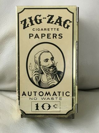 Vintage Zig Zag 10 Cent Cigarette Rolling Papers Dispenser