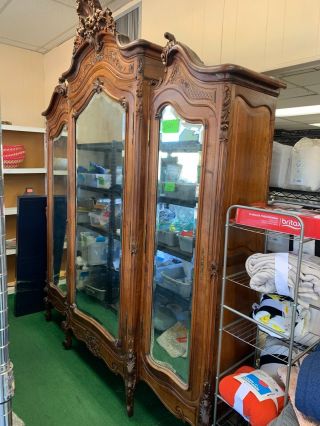One Of A Kind Antique Armoire Circa 1800 All Beveled Glass