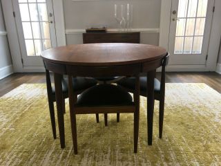 Hans Olsen Dining Table,  Midcentury Modern Teak Dining Table And Chairs