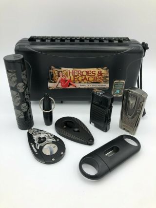Xikar Cigar Lighters & Cutters Kit With Case