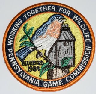 1984 Pennsylvania Game Commission Patch Bluebird