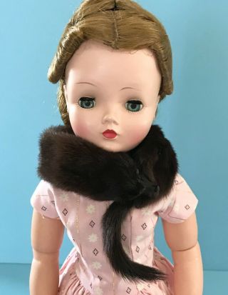 Vintage Doll Clothes: Real Mink Fur Stole Mme Alexander Elise Toni Miss Revlon