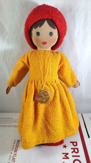 Vintage Kathe Kruse Modell Hanne Doll Made In Germany Terry Cloth Soft