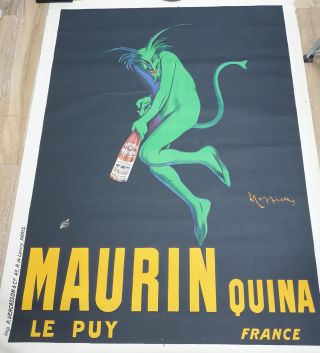 Vintage French Poster For " Maurin Quina " By Cappiello 1906