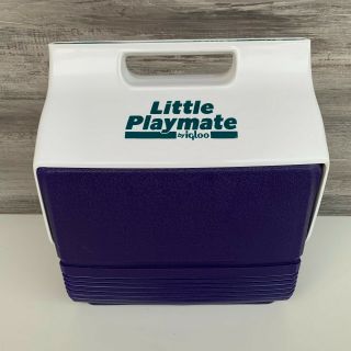✅ Vintage Little Playmate By Igloo Personal Cooler Purple & White,  Made In Usa