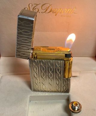 Vintage St Dupont Ligne Line 2 Lighter; Made In France