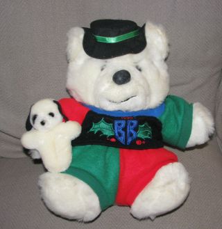 Vintage 1990 Dayton Hudson Christmas Bully Teddy Bear Stuffed Animal Toy Plush