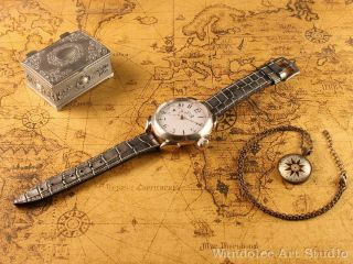 Vintage Men ' s Wristwatch Silver Mens Watch Louis Ulysse Chopard LUC Movement 4