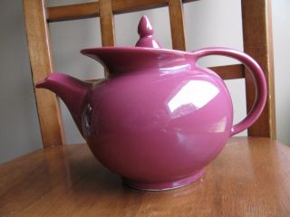 Hall China Windshield Solid Maroon Teapot Tea Pot Vintage EUC 2