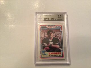 Steve Young 1984 Topps Usfl Rookie Card 52 Bgs 8.  5 Nm_mt,