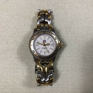 Ladies Tag Heuer Link Sel 18k Gold Plated & Ss Watch - White Dial - Wg - 1322 - 0