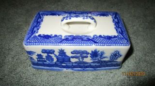 Antique/vintage Blue Willow Butter Dish Lid Only Holds Up To 1 Pound