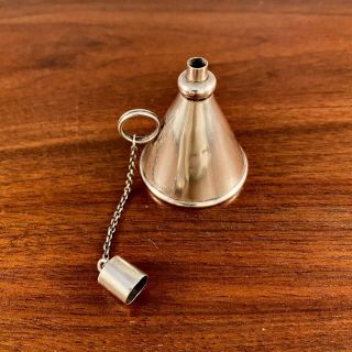 Small American Sterling Silver Oil Lamp / Cigar Lighter - No Monogram