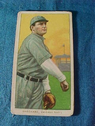 1909 T206 Sovereign Cigarettes Baseball Card - Jimmy Sheckard Chicago Cubs