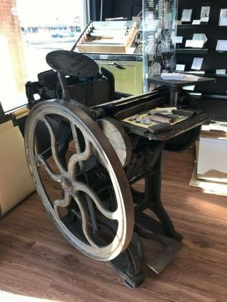 Antique Letterpress Printing Press - 1885 - Chandler And Price