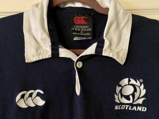 Scotland Home Rugby Union Jersey Shirt Canterbury Blue Size XL Vintage 2