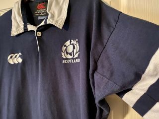 Scotland Home Rugby Union Jersey Shirt Canterbury Blue Size XL Vintage 3