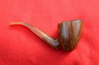 Tim West Classic Straight Grain Freehand Pipe Carved In Usa