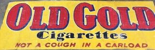 Vintage Old Gold Cigarettes Large Advertising Canvas Sign / Banner 10 