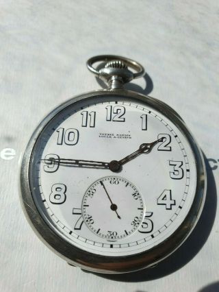 Antique Silver Ulysses Nardin Ww2 Pocket Watch