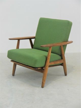 1960s Vintage Hans Wegner Getama Cigar Teak Lounge Chair Denmark Danish