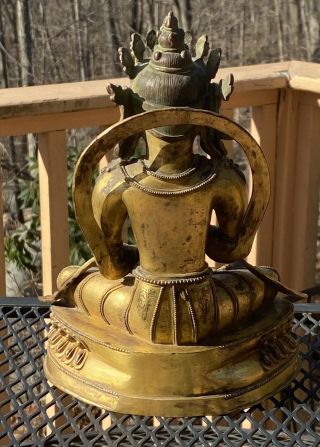 Chinese Or Tibetan (Sinotibetan) Gilt Bronze Buddha,  Exact Age Unknown 5