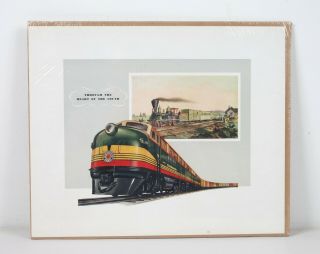Vintage Seaboard Railway Railroad Print Poster Through The Heart Of The South