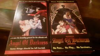 Vintage Vhs Video Angel Of Darkness 1&2 Mature Japanese Anime Subtitled Hard Cv
