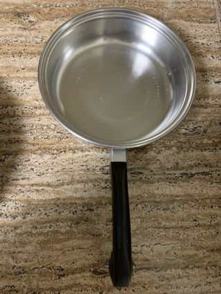 Vintage Saladmaster Stainless 9 " Frying Pan Skillet No Lid 18 - 8 Tri - Clad Usa