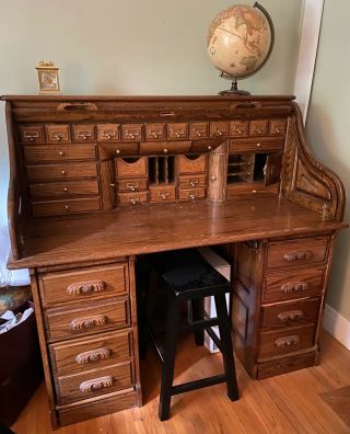 Antique American Memories Roll - Top Desk