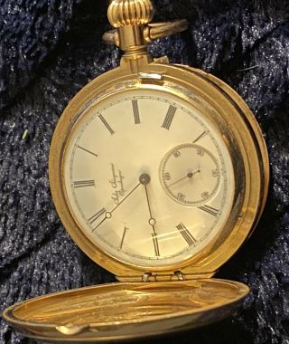 Antique Jules Jurgensen Copenhagen 18k Gold Hunter Case Pocket Watch 51mm 14966