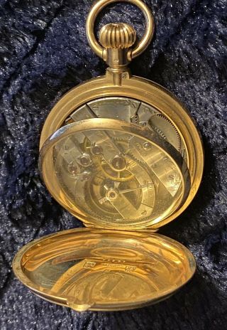 Antique Jules Jurgensen Copenhagen 18k Gold Hunter Case Pocket Watch 51mm 14966 6