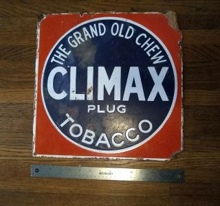 Climax Plug Tobacco - Porcelain Enameled Sign
