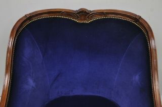 Large Oversized Beacon Hill Henredon Blue French Louis XV Style Lounge Arm Chair 3