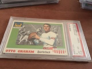 1955 Topps All - American Football Card - 12 Otto Graham,  Psa 6 Exmt